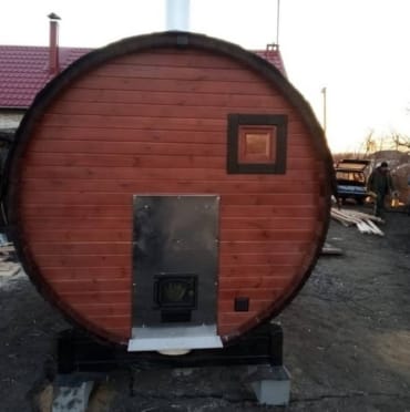 Монтаж бани-бочки №411 от 21.04.2021 в Лесозаводске